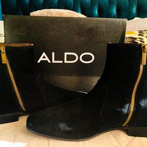 ALDO ARLY ZIP UP SUEDE BOOTS